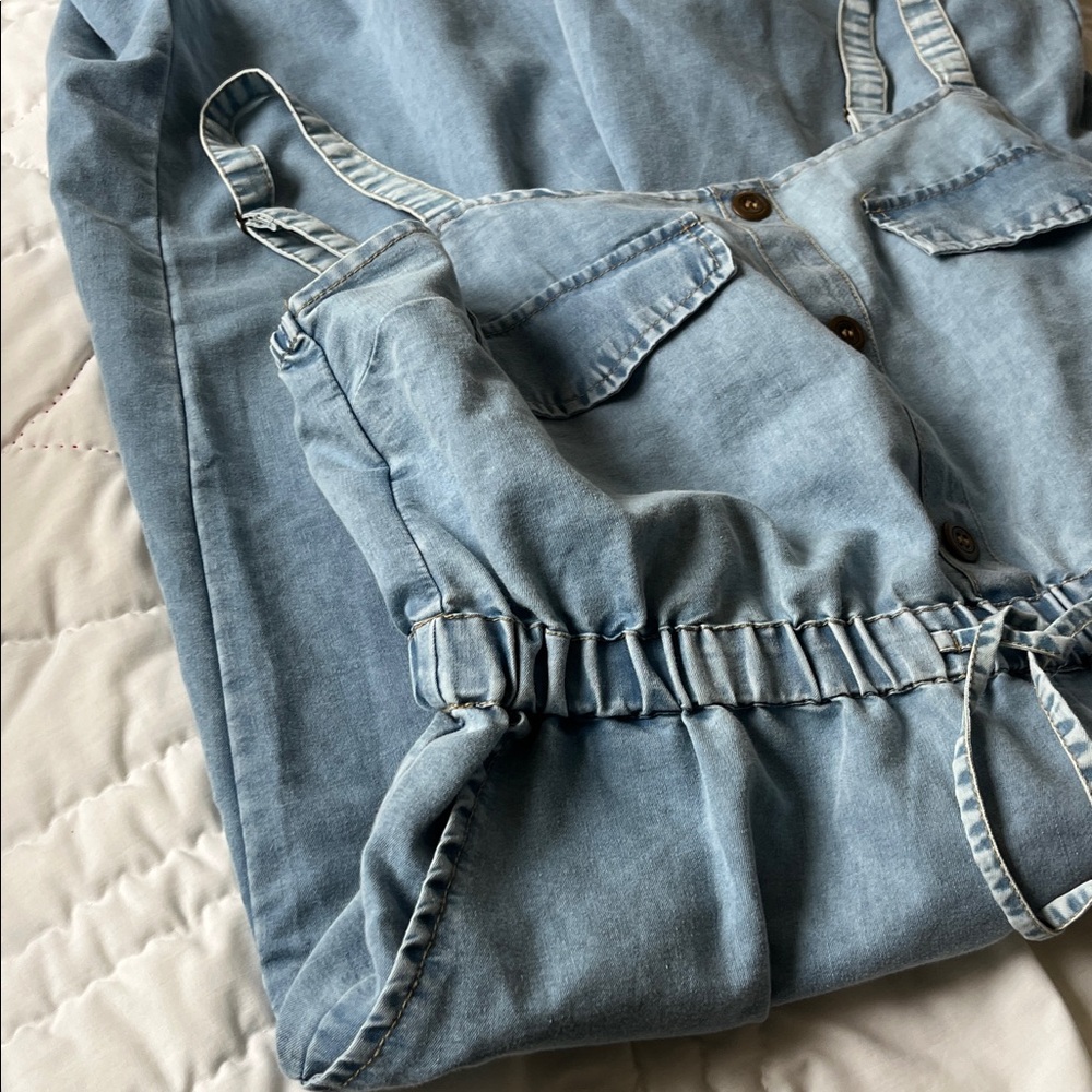 Indulge inStyle Light Blue Denim Jumpsuit - Picture 5 of 8